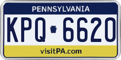 PA license plate KPQ6620