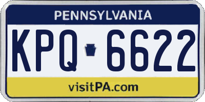 PA license plate KPQ6622
