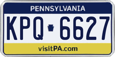 PA license plate KPQ6627