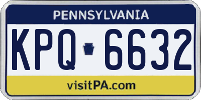 PA license plate KPQ6632
