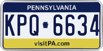 PA license plate KPQ6634