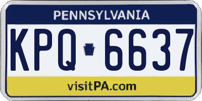 PA license plate KPQ6637