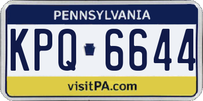 PA license plate KPQ6644