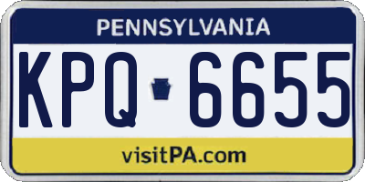 PA license plate KPQ6655