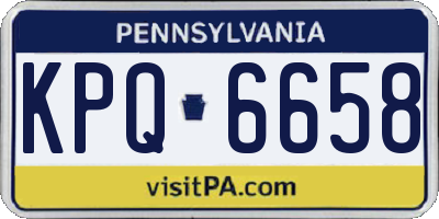 PA license plate KPQ6658