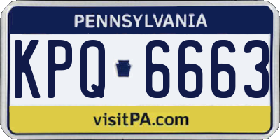 PA license plate KPQ6663