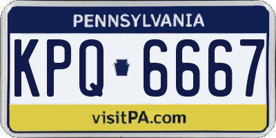 PA license plate KPQ6667