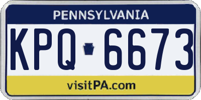 PA license plate KPQ6673