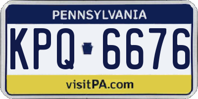 PA license plate KPQ6676