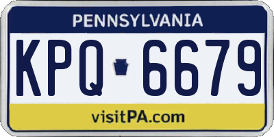 PA license plate KPQ6679