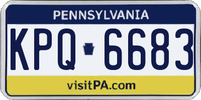 PA license plate KPQ6683