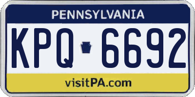 PA license plate KPQ6692