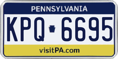 PA license plate KPQ6695