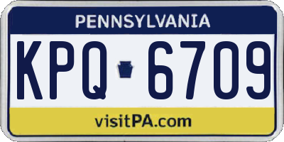 PA license plate KPQ6709
