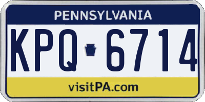 PA license plate KPQ6714