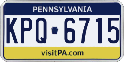 PA license plate KPQ6715