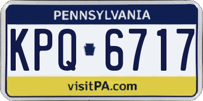 PA license plate KPQ6717