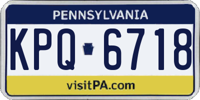 PA license plate KPQ6718