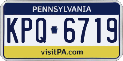 PA license plate KPQ6719