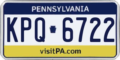 PA license plate KPQ6722