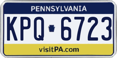 PA license plate KPQ6723