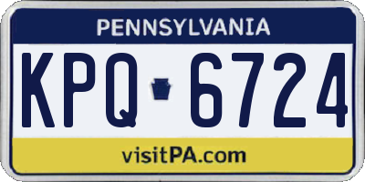 PA license plate KPQ6724