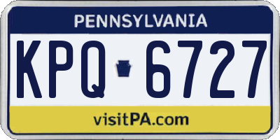 PA license plate KPQ6727