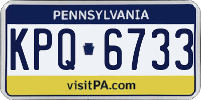 PA license plate KPQ6733