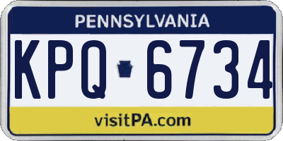 PA license plate KPQ6734
