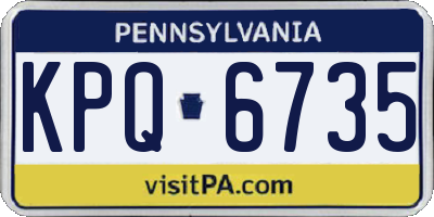 PA license plate KPQ6735