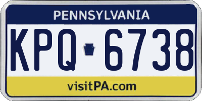 PA license plate KPQ6738