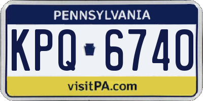 PA license plate KPQ6740