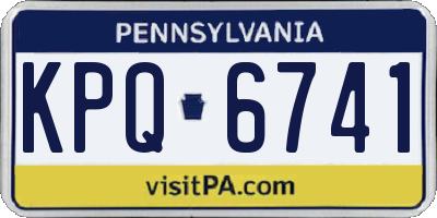 PA license plate KPQ6741