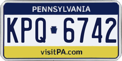 PA license plate KPQ6742