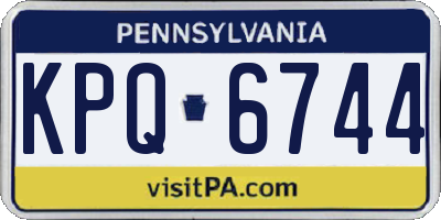 PA license plate KPQ6744