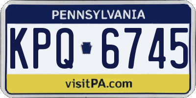 PA license plate KPQ6745