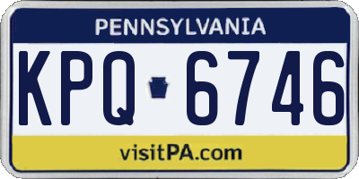 PA license plate KPQ6746