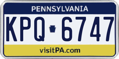 PA license plate KPQ6747