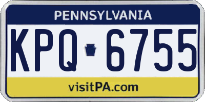 PA license plate KPQ6755