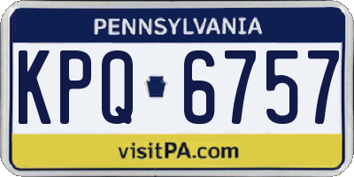 PA license plate KPQ6757