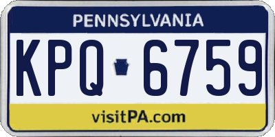 PA license plate KPQ6759