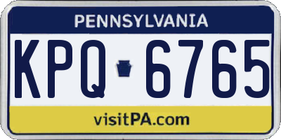 PA license plate KPQ6765