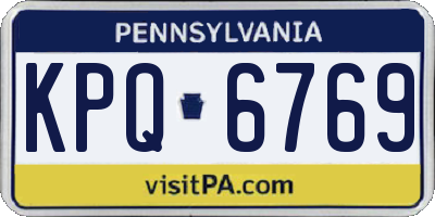 PA license plate KPQ6769