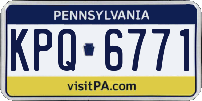 PA license plate KPQ6771