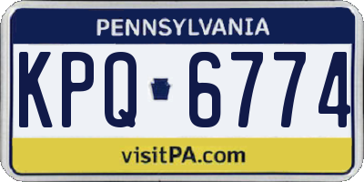 PA license plate KPQ6774