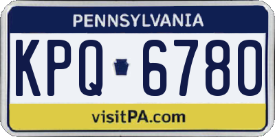 PA license plate KPQ6780
