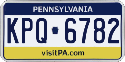 PA license plate KPQ6782