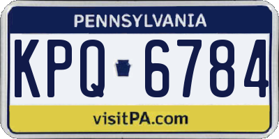 PA license plate KPQ6784