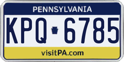 PA license plate KPQ6785