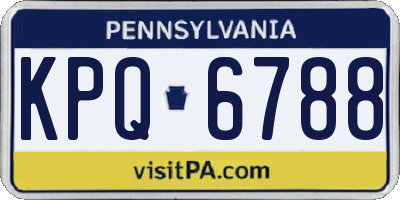 PA license plate KPQ6788
